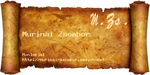 Murinai Zsombor névjegykártya